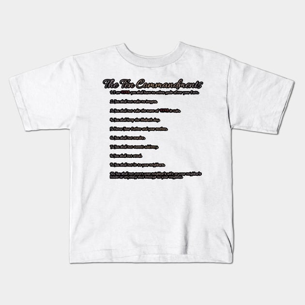 The ten commandments Kids T-Shirt by Yachaad Yasharahla